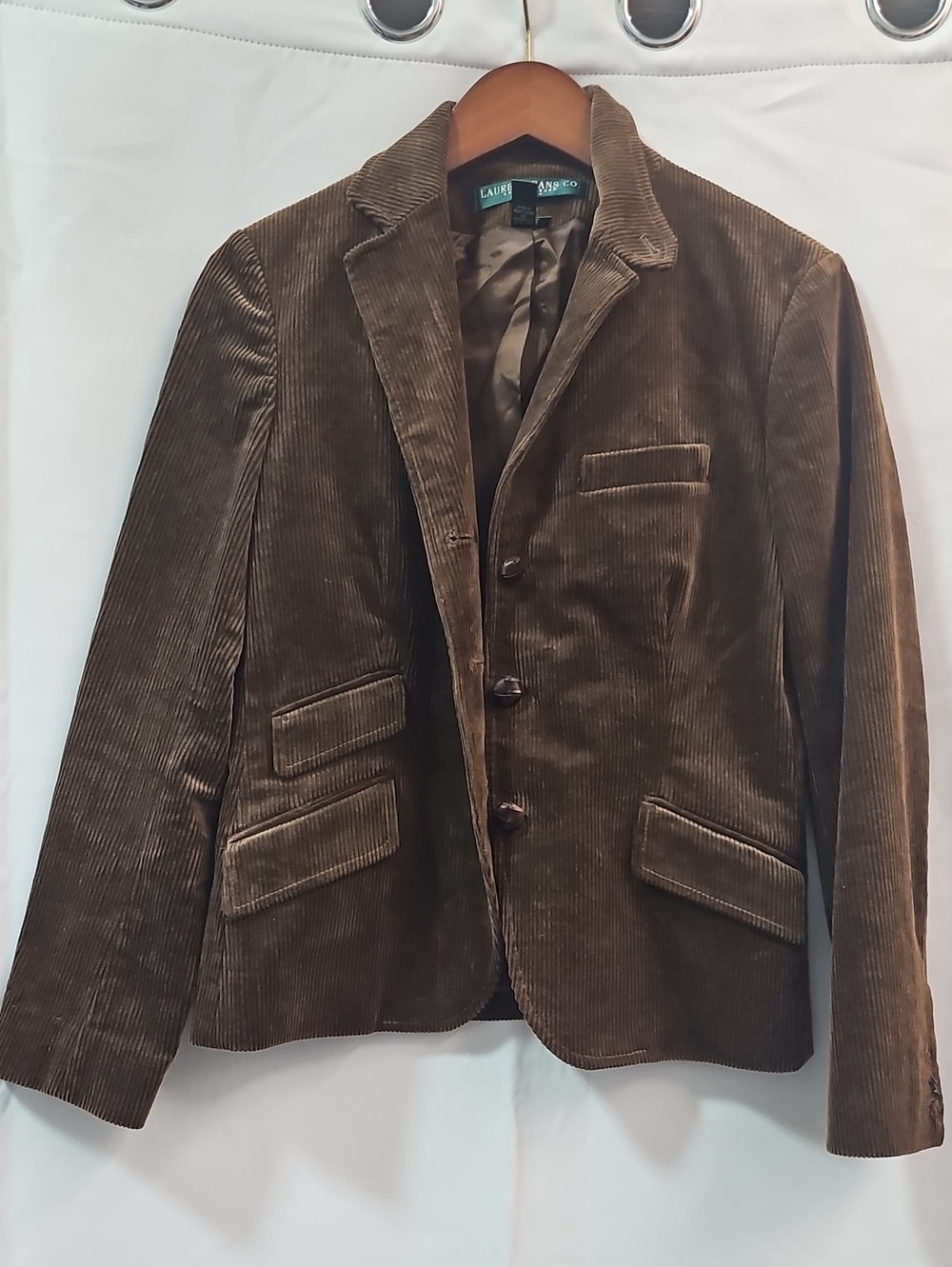 LAUREN JEAN CO. BROWN COURDUROY BLAZER BFPM-09-163